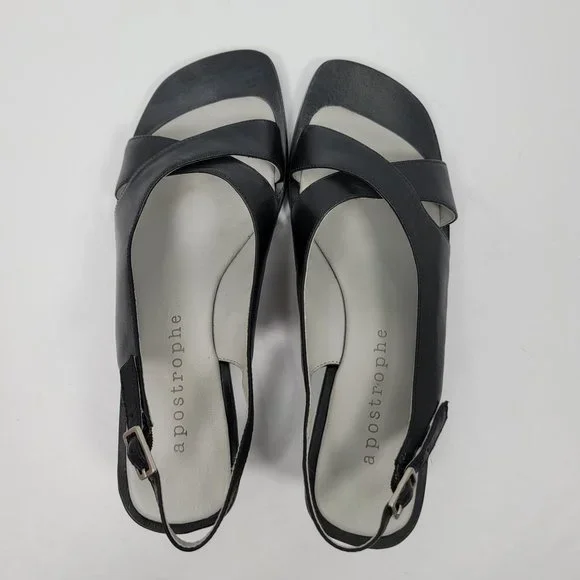 Apostrophe Caray Women's Block Heel Black Leather Shoes US Size 8.5M - Picture 5 of 9